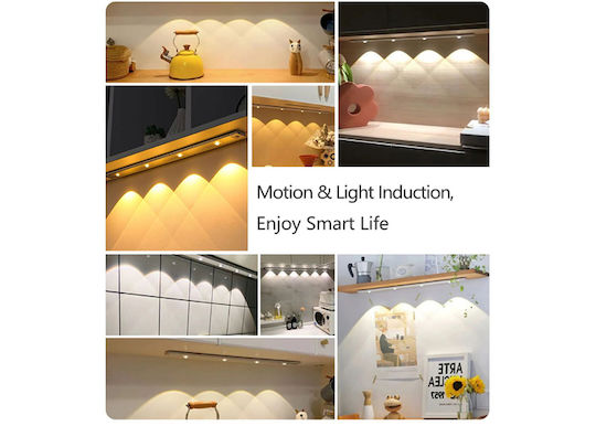 Foyu Under-Cabinet LED Light 4W Cool White with Motion Sensor L40xD3.5xH1.4cm