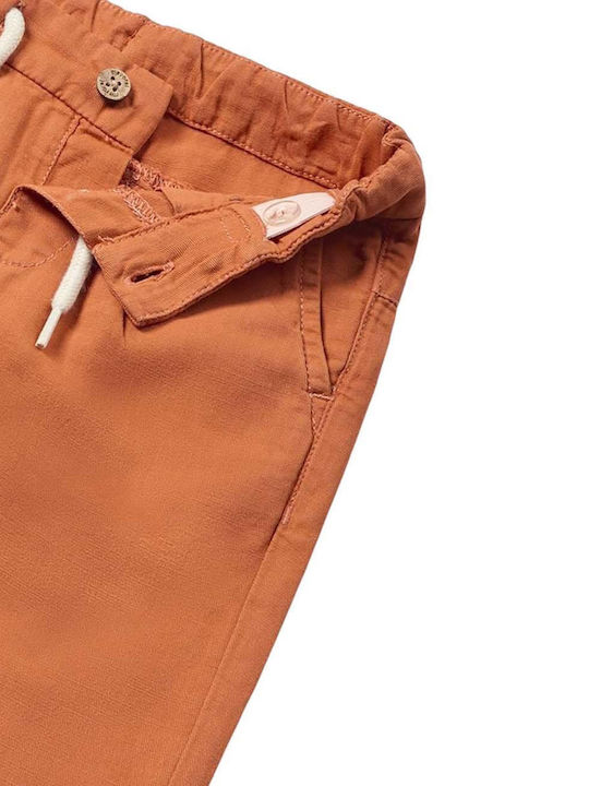 Παιδικό Παντελόνι Chino Λινό Πορτοκαλί