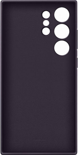 Samsung Leather Cover Back Cover Piele Set cu Geam Violet (Samsung S24 Ultra)