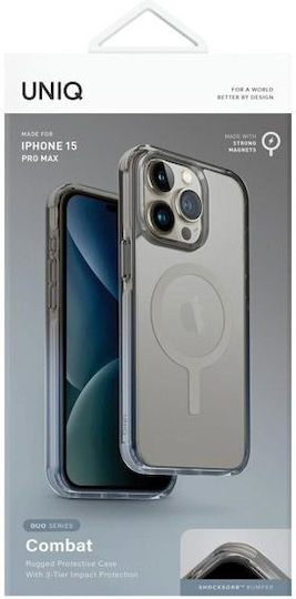 Uniq Combat Duo Back Cover Plastic Gri (iPhone 15 Pro Max)