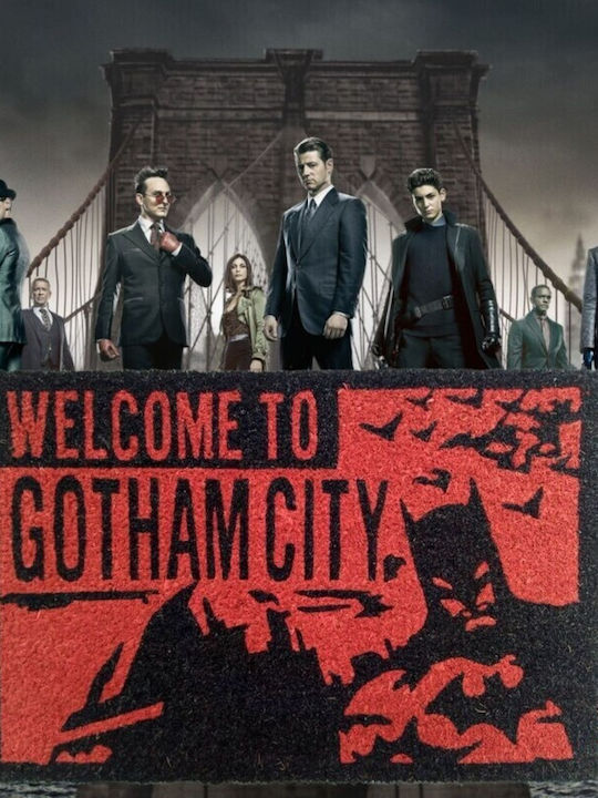 Pyramid International Πατάκι Εισόδου Welcome To Gotham Κόκκινο 60x40εκ.