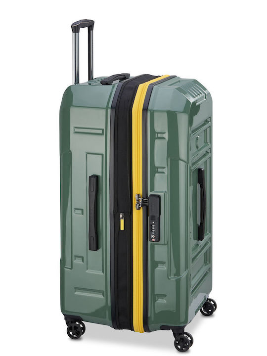Rempart Large Hard Army Suitcase With 4 Wheels Height 80cm