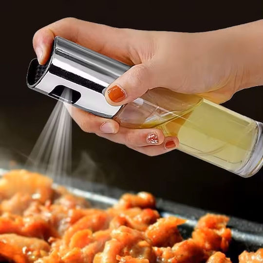 Keskor Oil Can Spray Glass 100ml Silver