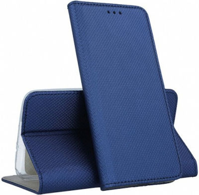 Smart Book Fabric / Tempered Glass / Leather Durable Blue (Redmi 13C 4G / Poco C65 4G)