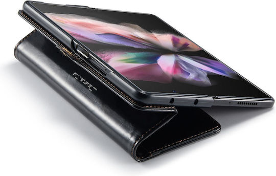 Caseme Leather Texture Портмоне Изкуствена кожа Черен (Galaxy Z Fold 3)