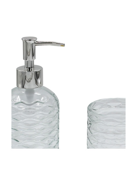 Keskor Glass Bathroom Accessory Set 3pcs