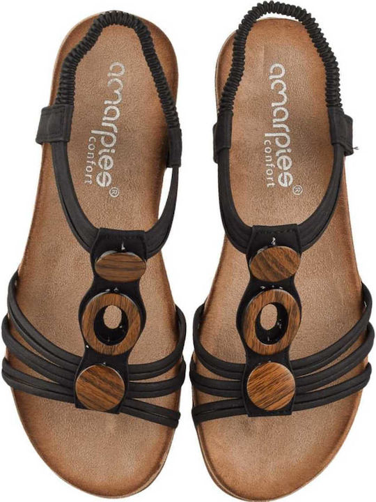 Women's Flat Sandals Anatomic in Black Color