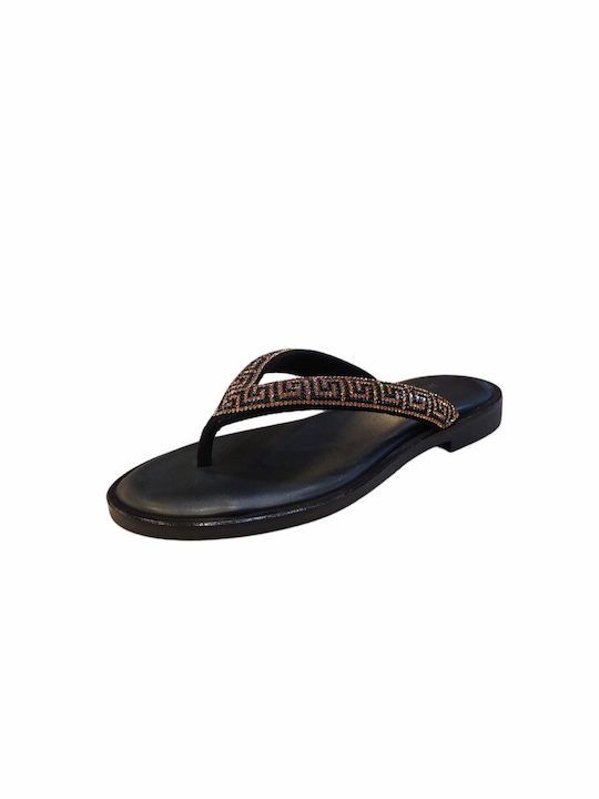 Robinson Myconian Women's Flat Sandals in Black Color