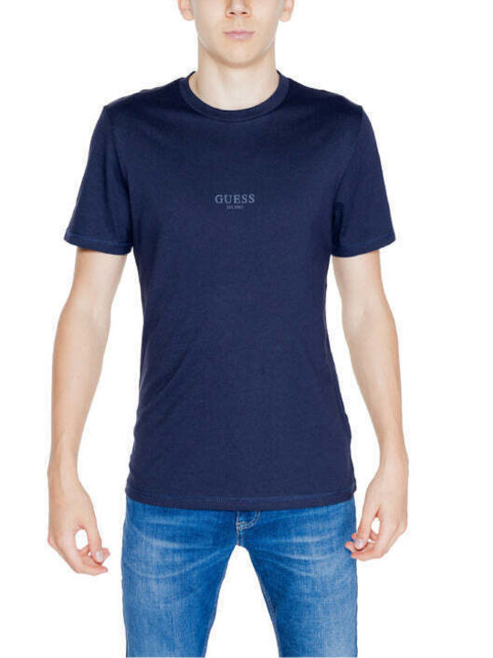 Guess Men's Short Sleeve T-shirt Blue