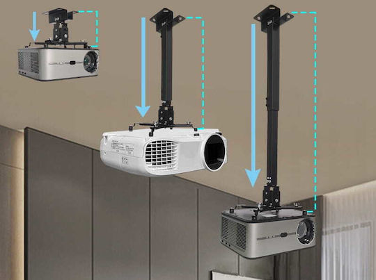 Zenwire Projektorhalterung Decke mit maximaler Belastung von 25kg Schwarz