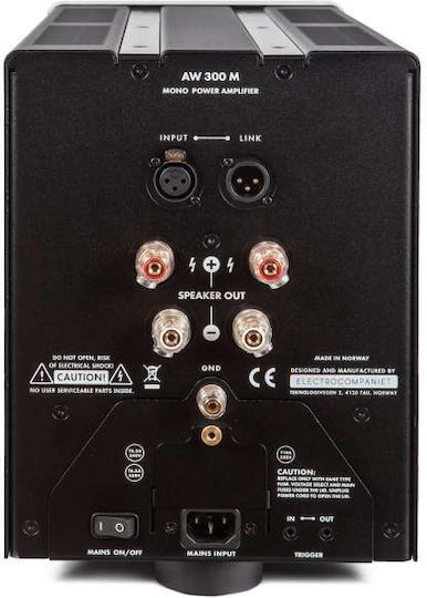 Electrocompaniet AW 300 M Τελικός Ενισχυτής Hi-Fi Mono 600W/4Ω 300W/8Ω 18709 Μαύρος