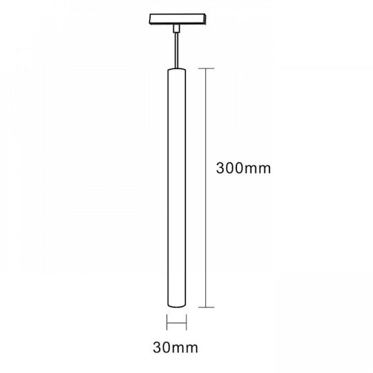 Interlight Commercial Linear LED Ceiling Light 6W Warm to Cool White