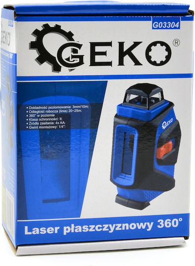 Geko Liniar Nivelă Laser Fascicul Roșu 1.5V cu Domeniu de Lucru 25m