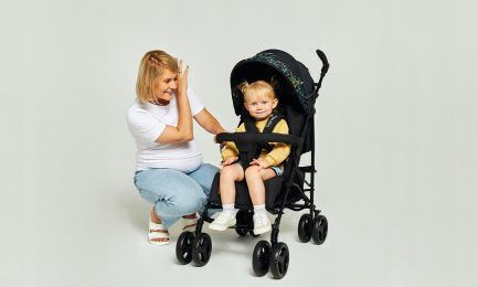 Lionelo Irma Umbrella Stroller Suitable for Newborn Black Dark Gray