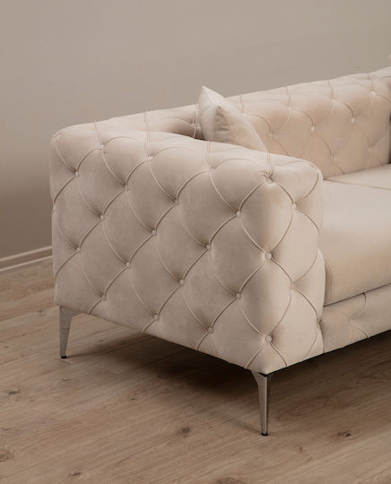 Como Dreisitzer Sofa Ecru 237x90x70cm
