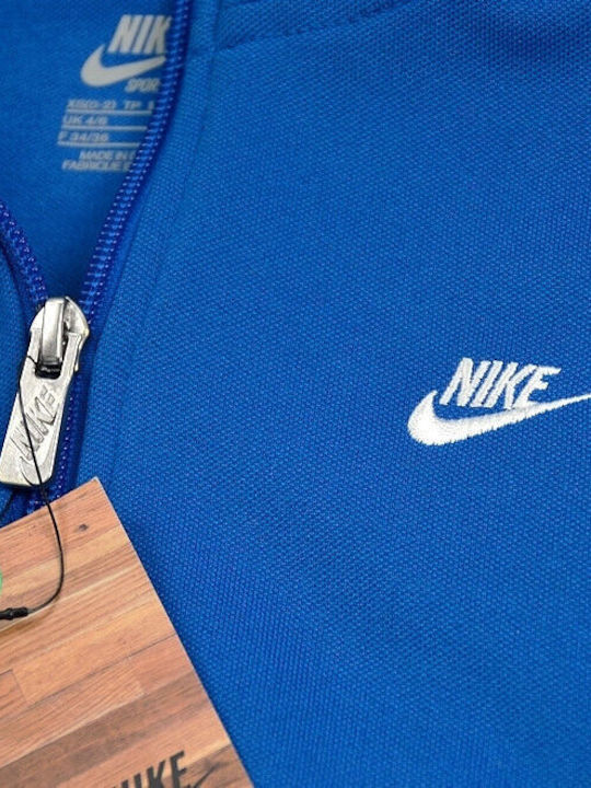 Sportswear Γυναικεία Ζακέτα με Φερμουάρ Blue