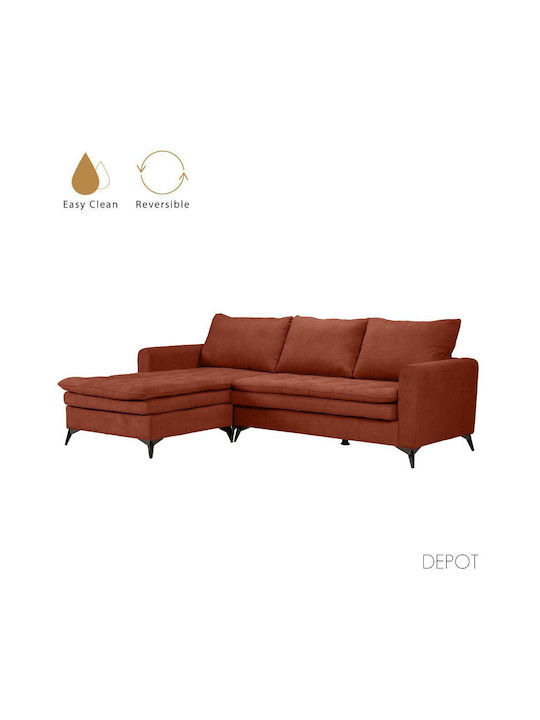Scandalo Colțar Canapea cu Unghi reversibil Terracotta 265x188x99cm.