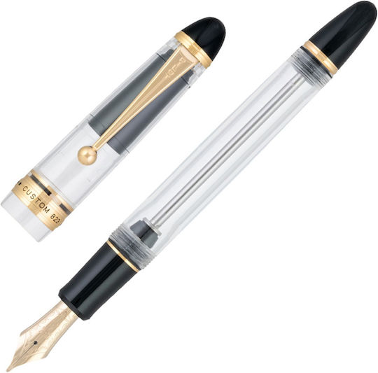 Pilot Custom 823 Clear Πένα 14k F Fine