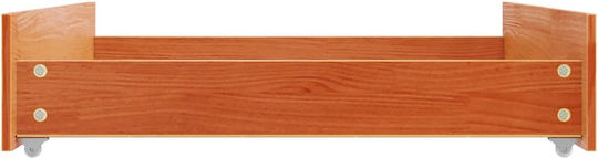vidaXL Bed Drawer made of Wood with Wheels Coffee 90x93x18cm 2pcs
