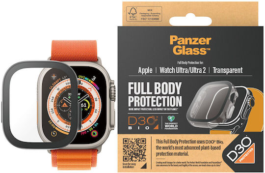 PanzerGlass Full Face Tempered Glass for the Apple Watch Ultra 49mm 1pcs 3688 Transparent / Black