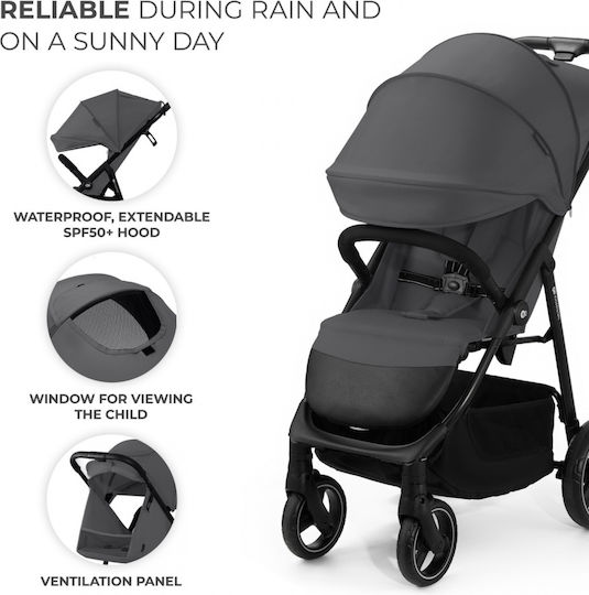 Kinderkraft Trig 3 Sport Καρότσι Μωρού Kατάλληλο για Nεογέννητο Γκρι