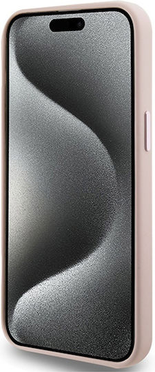 Karl Lagerfeld Choupette Metal Pin Back Cover Σιλικόνης Ροζ (iPhone 15 Pro)