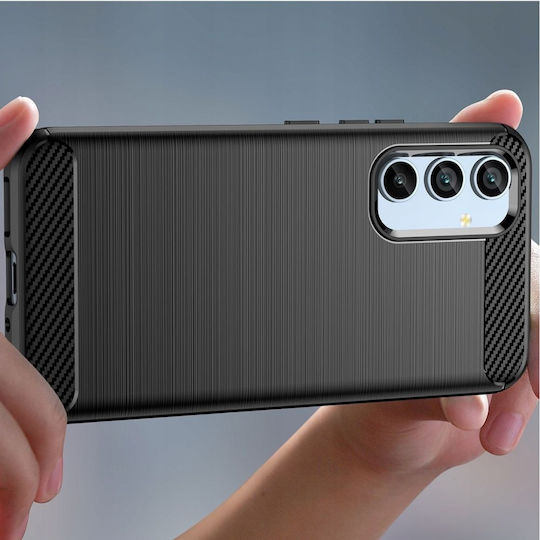 Techsuit Carbon Back Cover Σιλικόνης Μαύρο (Galaxy A54)