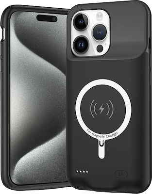 Techsuit Power Pro Umschlag Rückseite Schwarz (iPhone 15 Pro Max)