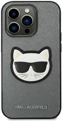 Karl Lagerfeld Hardcase Back Cover Silicone / Plastic / Leather Durable Gray (iPhone 14 Pro Max)