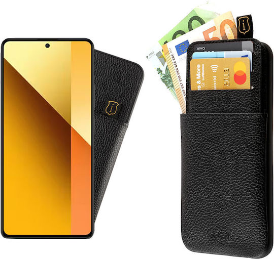 Idol 1991 Anti-rfid Портмоне Кожа / Силикон / Изкуствена кожа Черен (Redmi Note 13 5G)