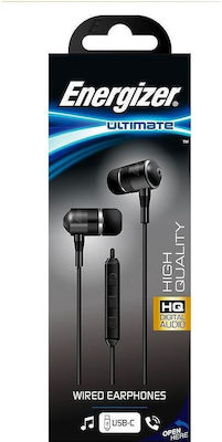 Energizer UIC30 In-ear Handsfree με Βύσμα USB-C Μαύρο