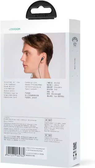 Joyroom JR-EC07 In-ear Handsfree Ακουστικά με Βύσμα USB-C Μαύρο