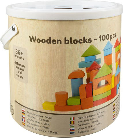 Holzbausteine Für Kinder Ab 3 Jahren 100 Stück