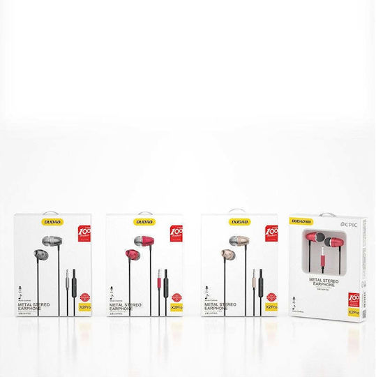 Dudao X2 Pro In-ear Handsfree με Βύσμα 3.5mm Χρυσό