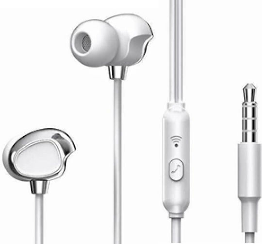 XO Ep53 In-ear Handsfree Ακουστικά με Βύσμα 3.5mm Λευκό