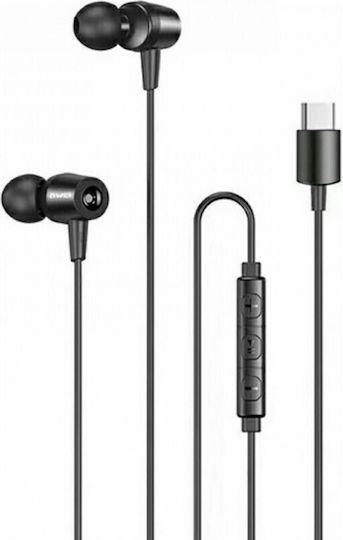 Awei TC-7 In-ear Handsfree with USB-C Connector Black