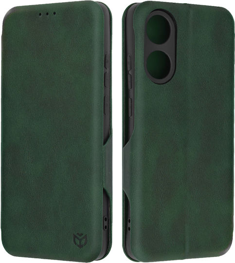 Techsuit Safe Buchen Sie Synthetisches Leder Grün (Oppo A78 4G)