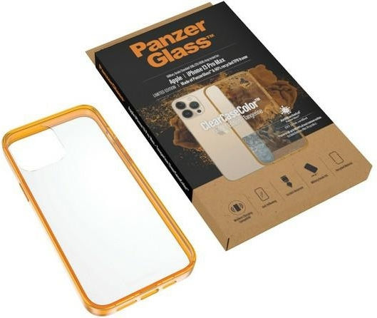 PanzerGlass ClearCase Antibacterial Limited Edition Back Cover Σιλικόνης Tangerine (iPhone 13 Pro Max)
