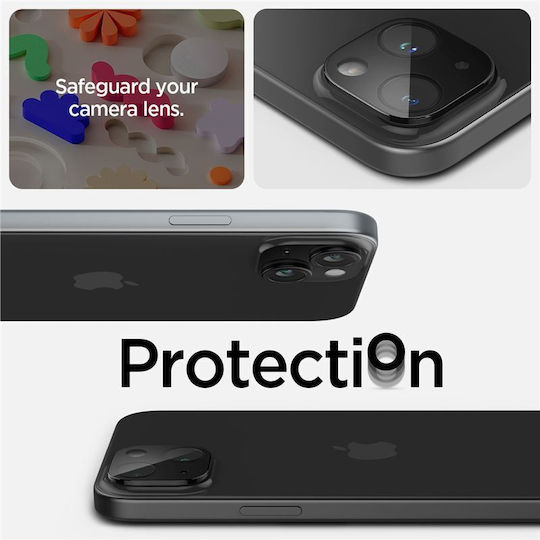 Spigen Gehärtetes Glas Tr Optik 2er Pack Schwarz Für iPhone 15 / 15 Plus 14 14 Plus Agl06917