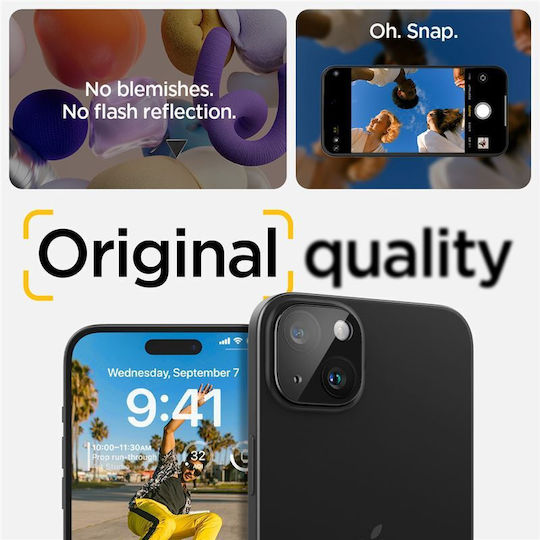 Spigen Gehärtetes Glas Tr Optik 2er Pack Schwarz Für iPhone 15 / 15 Plus 14 14 Plus Agl06917