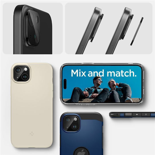 Spigen Gehärtetes Glas Tr Optik 2er Pack Schwarz Für iPhone 15 / 15 Plus 14 14 Plus Agl06917