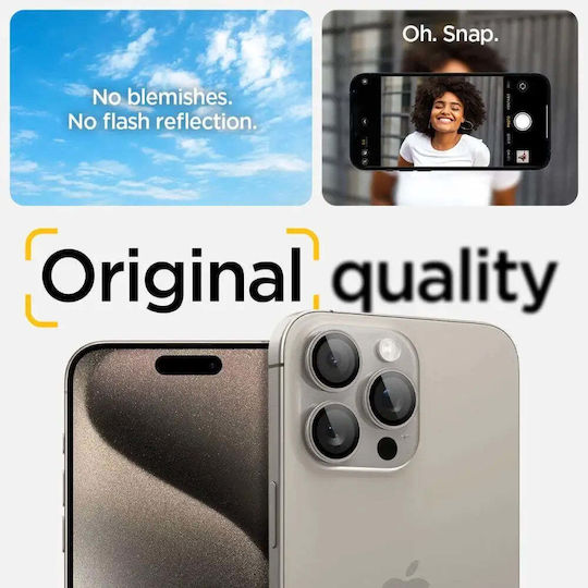 Spigen Optik Pro EZ Fit Kameraschutz Gehärtetes Glas Gray für das Iphone 14 Pro / Pro Max / 15 Pro / Pro Max / 16 Pro / Pro Max / 17 Pro / Pro Max