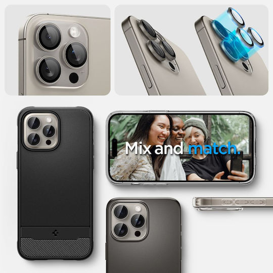 Spigen Optik Pro EZ Fit Kameraschutz Gehärtetes Glas Gray für das Iphone 14 Pro / Pro Max / 15 Pro / Pro Max / 16 Pro / Pro Max / 17 Pro / Pro Max