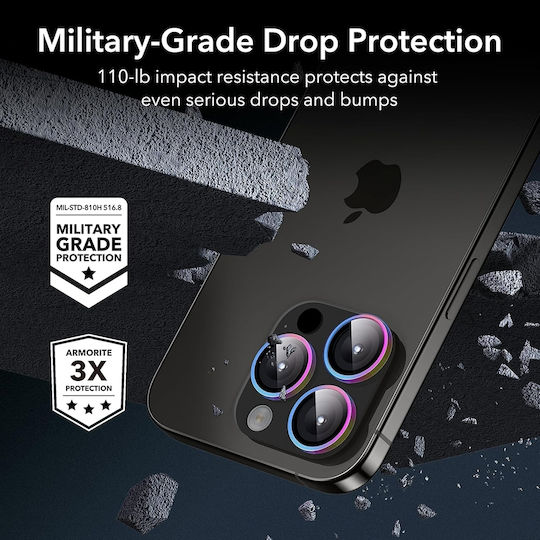 ESR Armorite Camera Protection Tempered Glass Chromatic for the iPhone 15 Pro / 15 Pro Max.