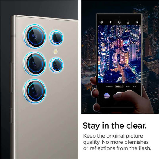 Spigen Optik Pro EZ Fit Camera Protection Tempered Glass Gray for the Samsung Galaxy S24 Ultra