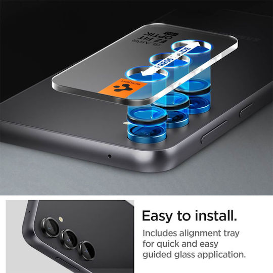 Spigen Optik Pro EZ Fit Προστασία Κάμερας Tempered Glass Μαύρο για το Galaxy S23 FE
