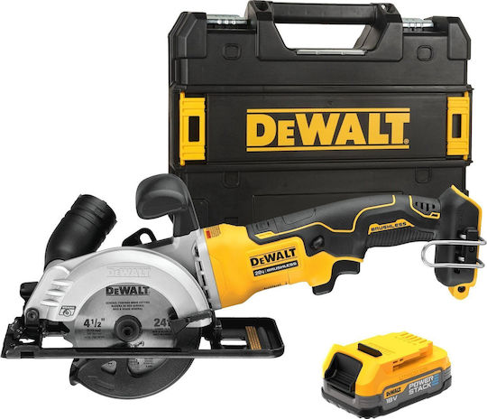 DEWALT Δισκοπρίονο 18V 1x1.7Ah με Σύστημα Αναρρόφησης