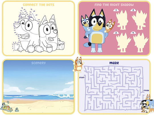 Totum Aufkleber Set Bluey für Kinder 3+ Jahre alt+ Jahre 10Stück