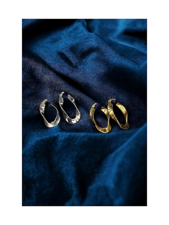 Earrings Hoops made of Steel Gold Plated