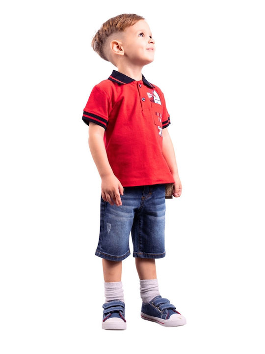 Hashtag Kids Set with Shorts Summer 3pcs Red